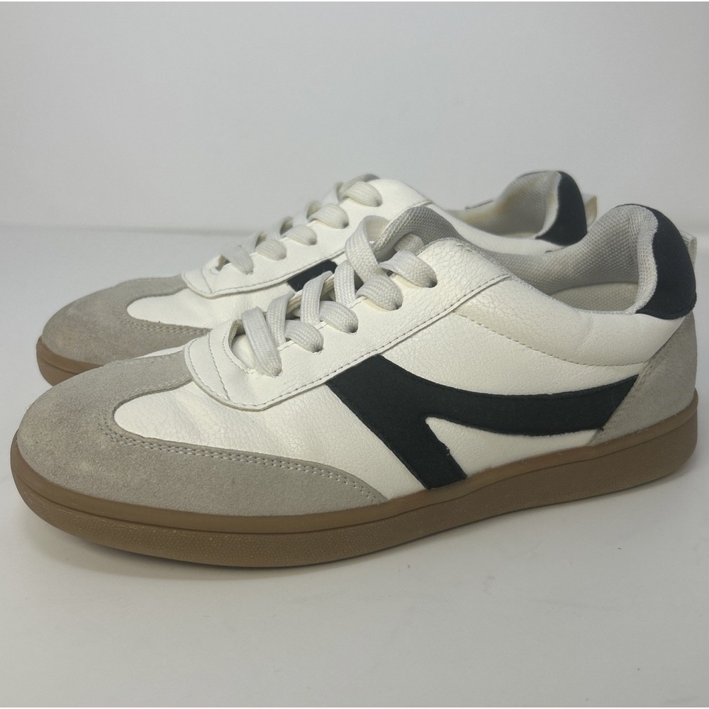 Primark White Contrast Panel Low Top Trainers Sneakers Kids Size 3 Women's‎ Sz 4